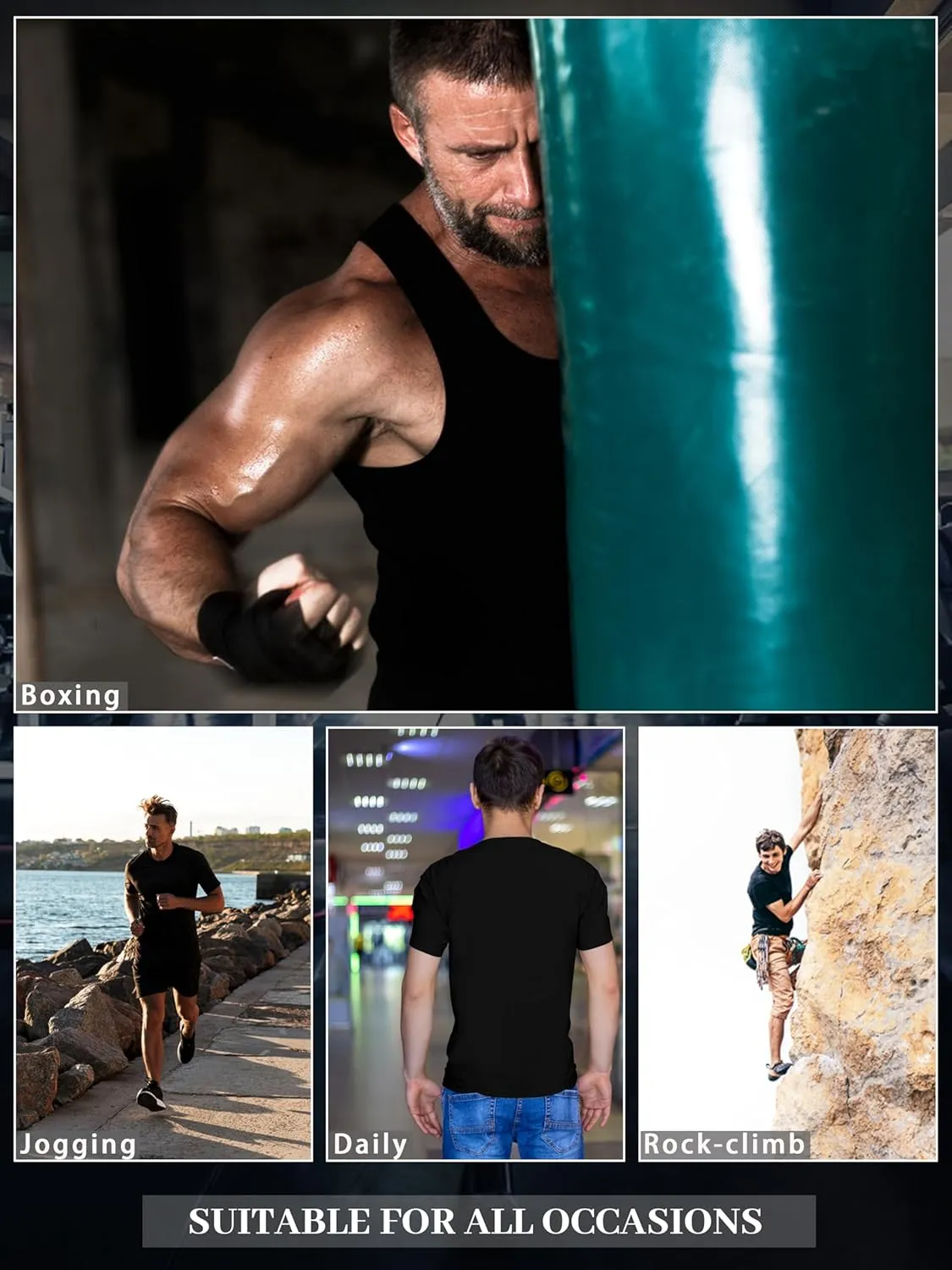 Sauna Shirt for Men Sweat Suit Slimming Top Heat Trapping Waist Trainer Shapewear, Adjustable Belt,Breathable Armpit