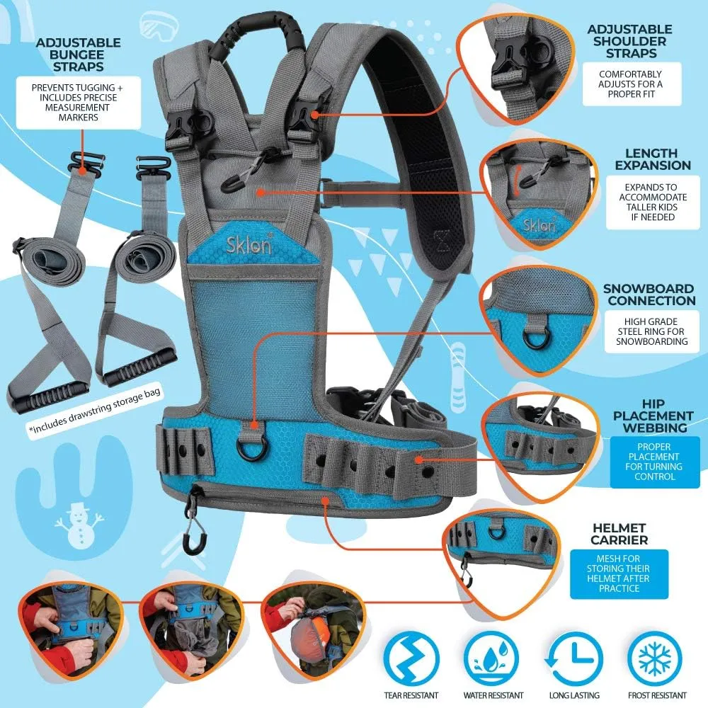Sklon Ski and Snowboard Harness Trainer for Kids - Training Leash Teach Your Child the Fundamentals of Skiing | Snowboarding