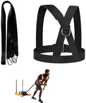 Sled Harness, Weight Speed Tire Pulling Workout Resistance and Assistance Trainer Physical Training Rope Football Exercise Equipment for Outdoor Indoor Men and Women