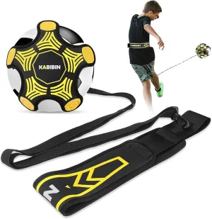 Soccer Ball/Volleyball Training Equipment, Solo Soccer Kick Trainer for Kids Adults, Soccer Practice Aid Bungee Waist Belt