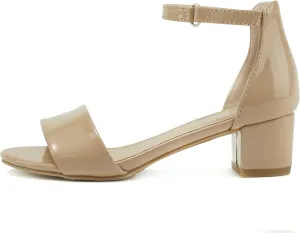 Soda Kids/Children/Girls KICK-2 Wide band Comfortable Sole with Velcor Ankle Strap Block Heel Counter Back Fashion Sandals Shoes