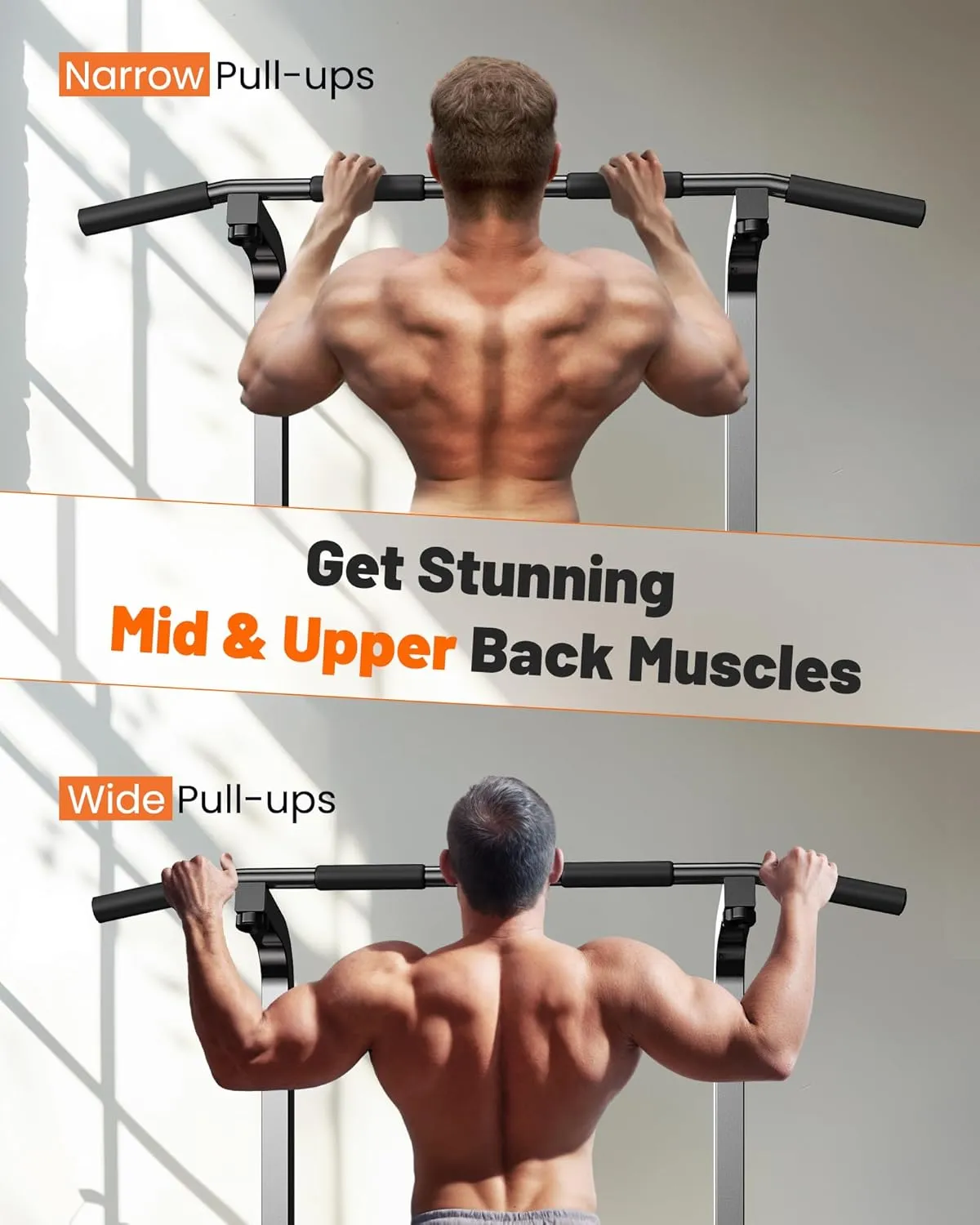 Sportsroyals Power Tower Pull Up Dip Station Assistive Trainer Multi-Function Home Gym Strength Training Fitness Equipment 440LBS