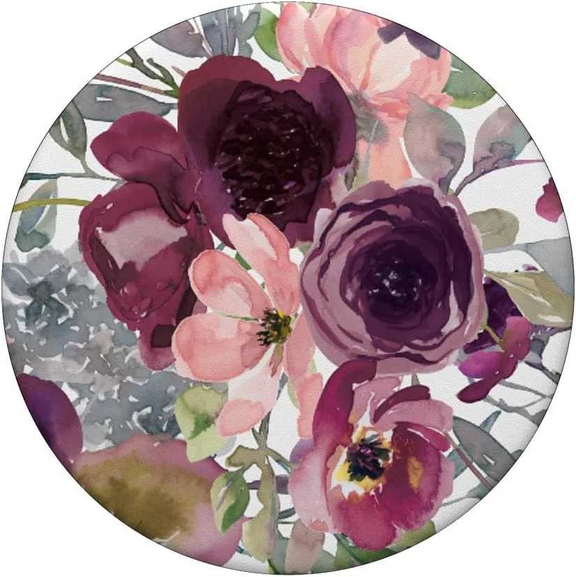 Spring Floral Purple And Pink Flowers Pretty Spring PopSockets Adhesive PopGrip