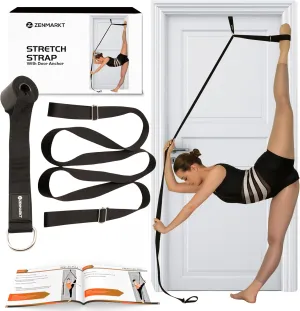 Stretching Strap With Door Anchor - Stretching Equipment to Improve Legs Flexibility - Splits Trainer For Home Ideal In Ballet, Dance, Cheerleading, Taekwondo, Yoga, Pole Dancing & Gymnastics
