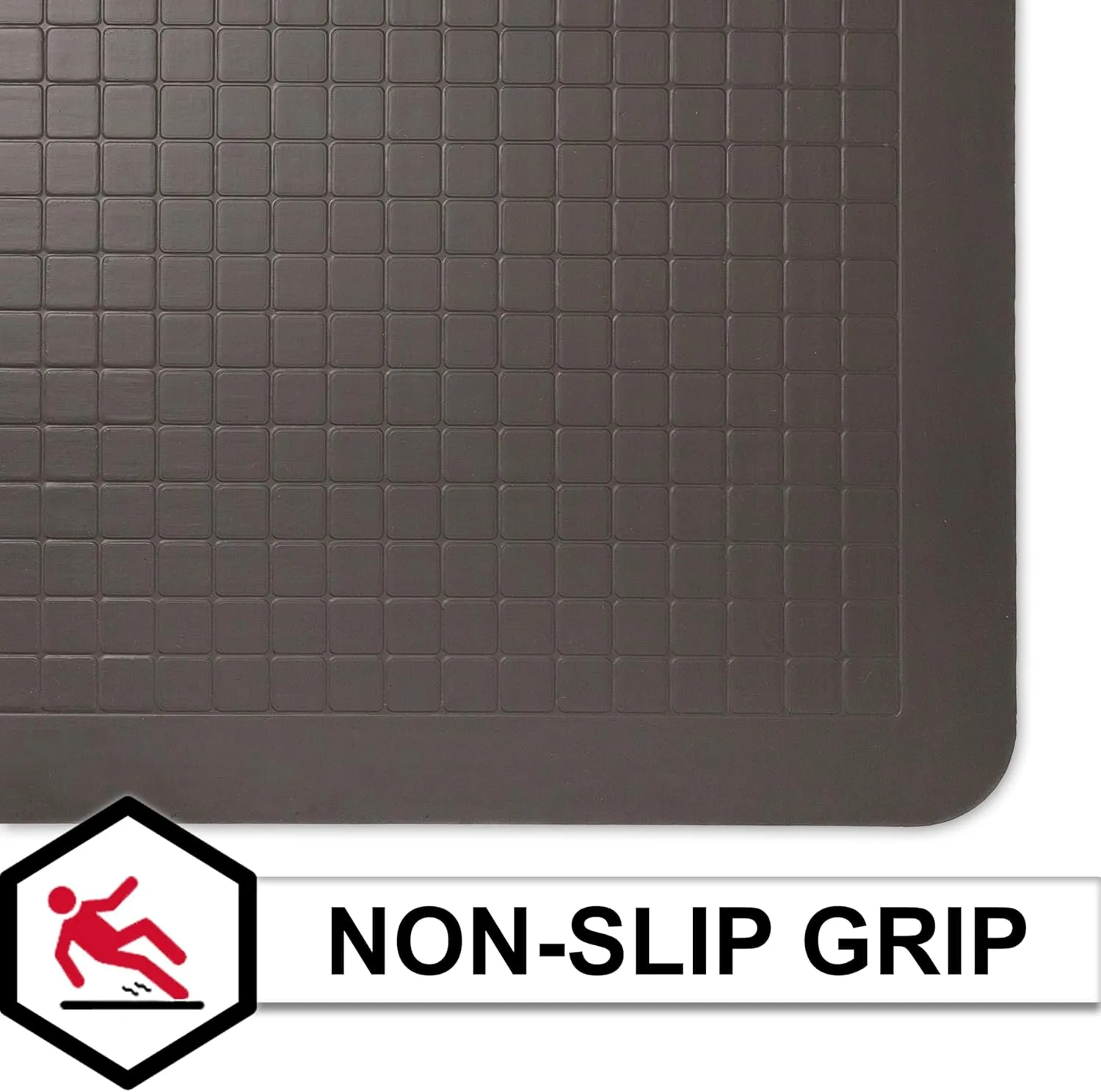 Tempur-Pedic Ultra Comfort Anti-Fatigue Lattice Pewter 1' 8" x 3' 6" Kitchen Floor Mat Cushioned Ergonomic Standing Desk Mat Waterproof Non-Skid Foam