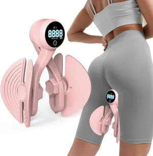 Thigh Master Thigh Exerciser, Kegel Exerciser for Pelvic Floor Muscle, Inner Thigh Exerciser for Butt, Arm, Leg Workout, 4 Levels Adjustable Resistance, Exercise Equipment with Counter Rechargeable