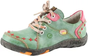 TMA EYES Women's Flat Shoes Lace-Up Fashion Leather Shoes