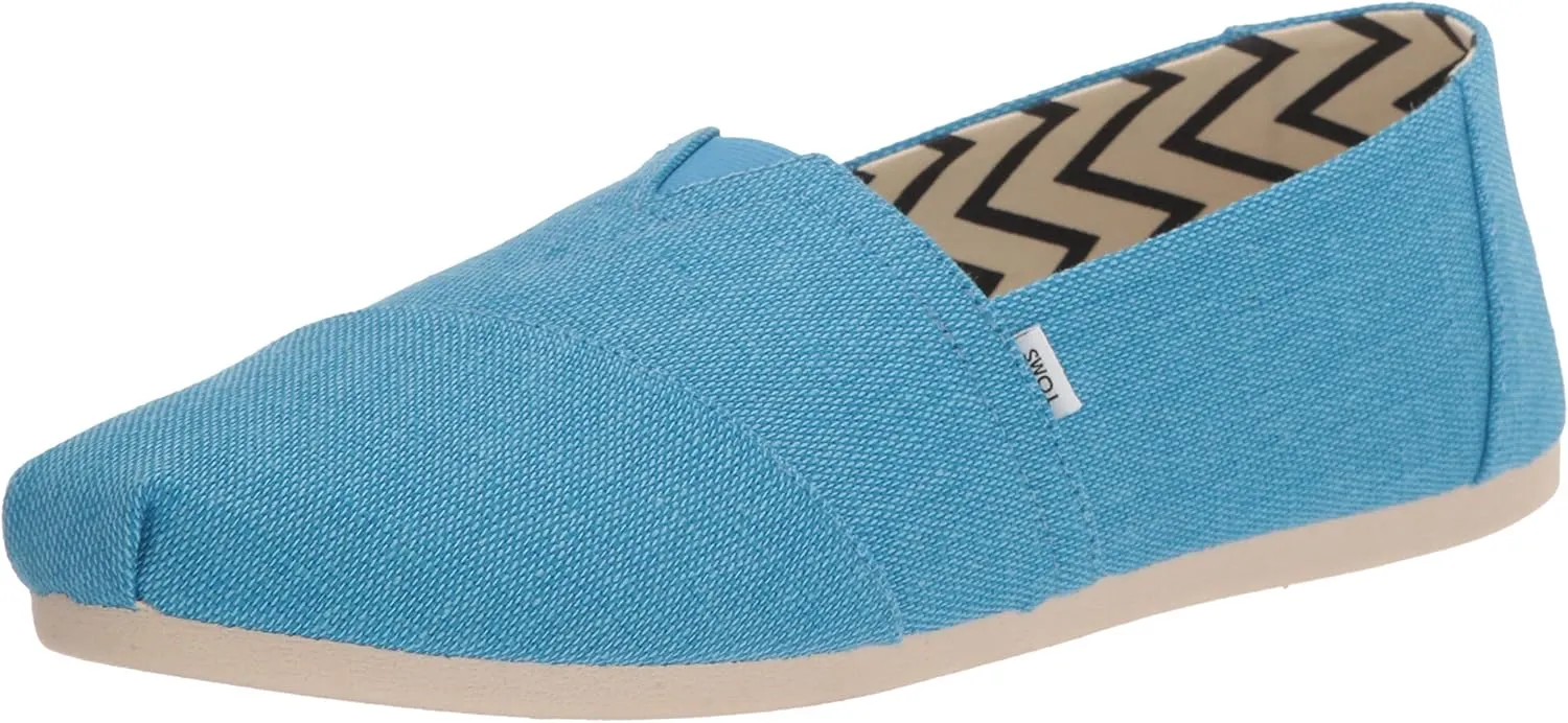 TOMS Women's Alpargata Loafer Flat, Island Blue, 7