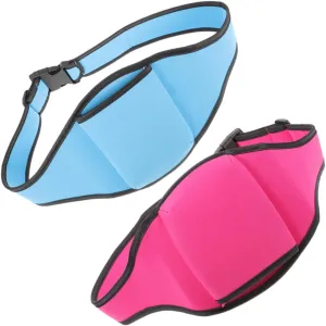 TOYANDONA 2pcs Wheat Bag Wheat Waist Bag Microphones Sports Pouch for Mic Fitness Mic Belt Microphone Belt Running Microphone Holder Fitness Microphone Bag Fitness Waist Pocket Tape