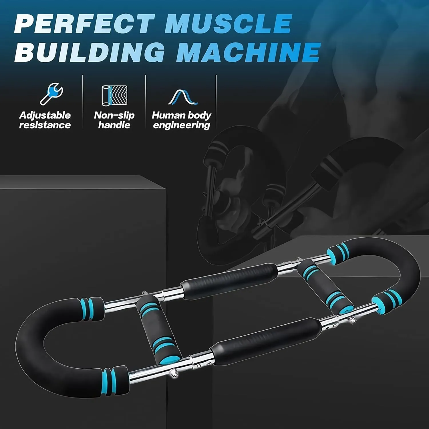 Twister Arm Trainer,Adjustable Twister Arm Chest Exerciser, 20-60lb 40-90lb 70-110lb Detachable Design Arms, Portable Spring Resistance for Home Workout