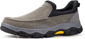 UPIShi Men's Hands Free Slip On Loafer Slip-ins Walking Casual Canvas Lightweight Indoor Outdoor Cushioning Shoes