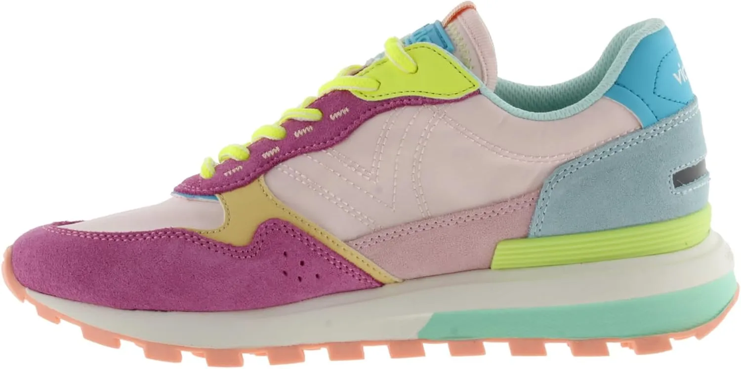 victoria Unisex-Adult Luna Nylon & Suede Multicolor Sneaker