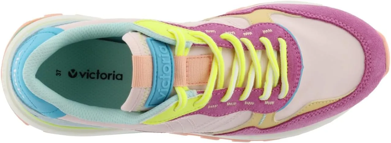 victoria Unisex-Adult Luna Nylon & Suede Multicolor Sneaker