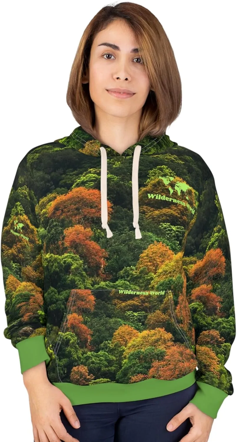Wilderness World Athletic Hoodie - Nature-Camouflage Activewear for Outdoor Lovers, Hunting Hoodie, Gift for Hikers
