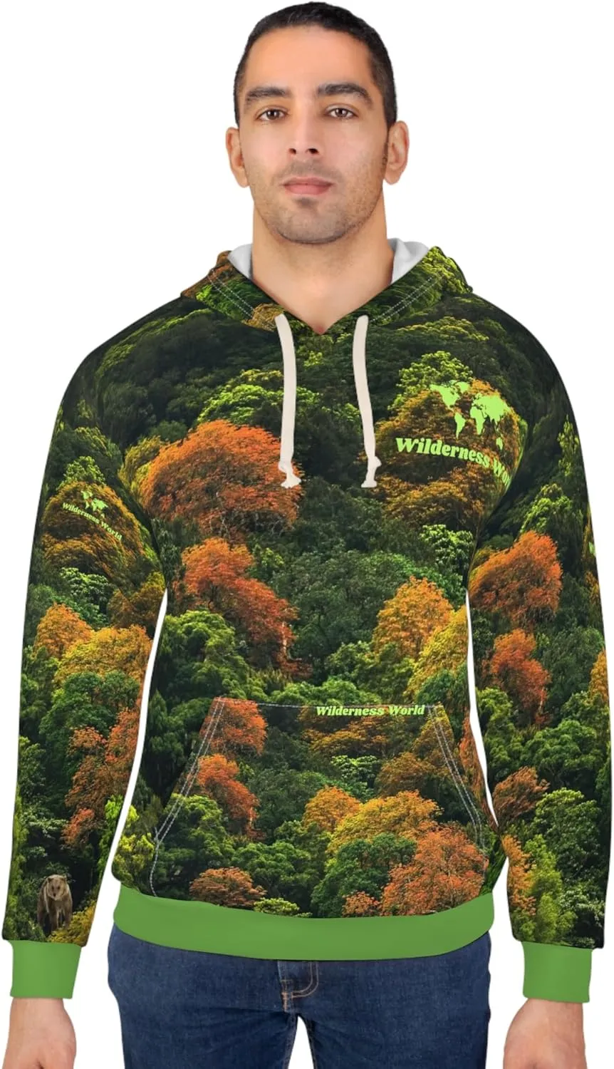 Wilderness World Athletic Hoodie - Nature-Camouflage Activewear for Outdoor Lovers, Hunting Hoodie, Gift for Hikers