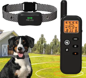 Wireless Dog Fence System for Dogs 856 Acre Electric Fences for Dogs Training Collar with Remote Ultrasonic Trainer Containment System Waterproof Portable Outdoor Pet (Dark Black)