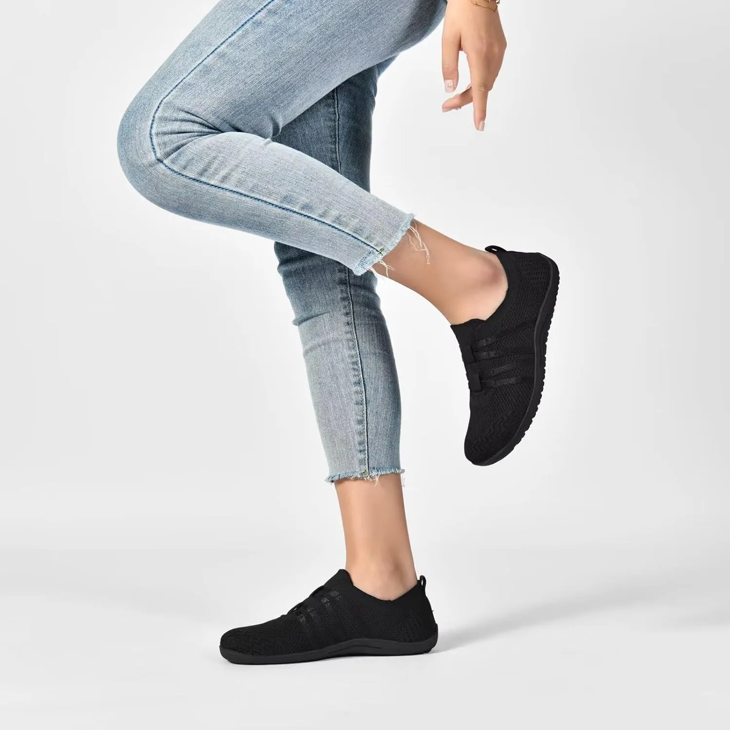 Women's Minimalist Barefoot Walking Shoes Wide Toe Box Flats Lightweight Casual Gym Athletic Sneakers