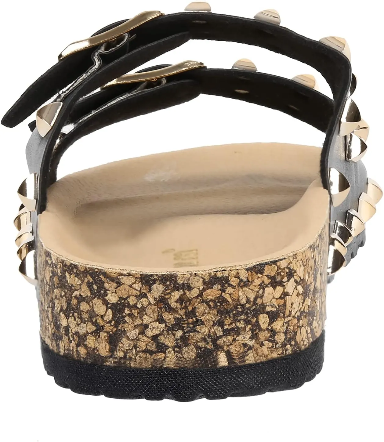 Women's Sandals,Cork Footbed Slide Sandal with Comfortable Arch Support And Buckle Adjustable Strap