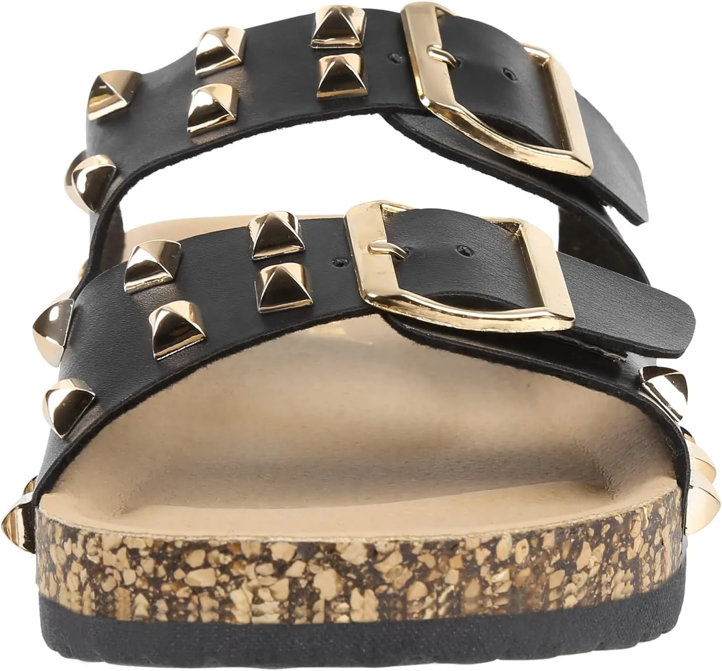 Women's Sandals,Cork Footbed Slide Sandal with Comfortable Arch Support And Buckle Adjustable Strap