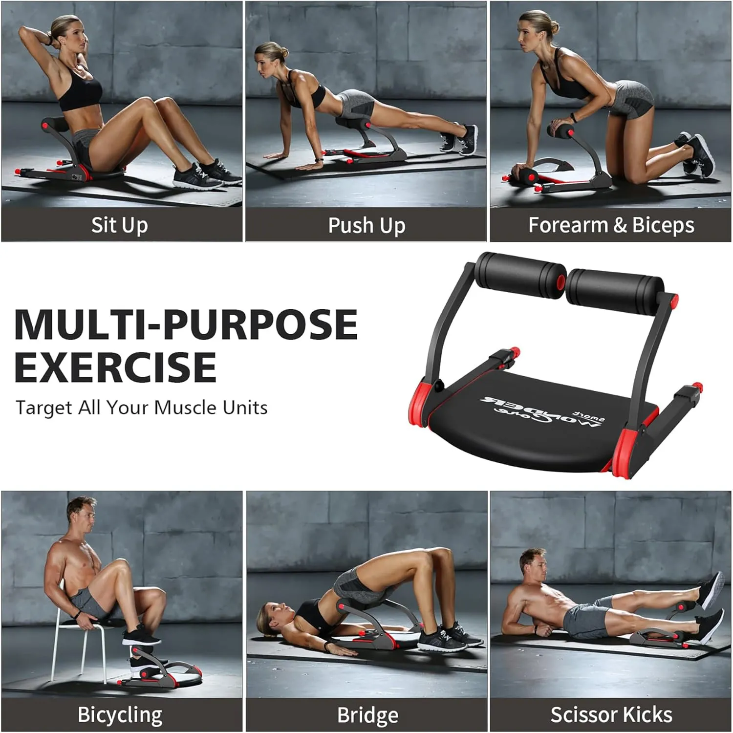 WONDER CORE SMART, Ab Machine, Ab Workout Equipment, Sit Up Machine & Exercise Equipment, Ab Crunch Machine for Stomach Workout, Ab Core Trainer Abdominal Machine for Home Gym