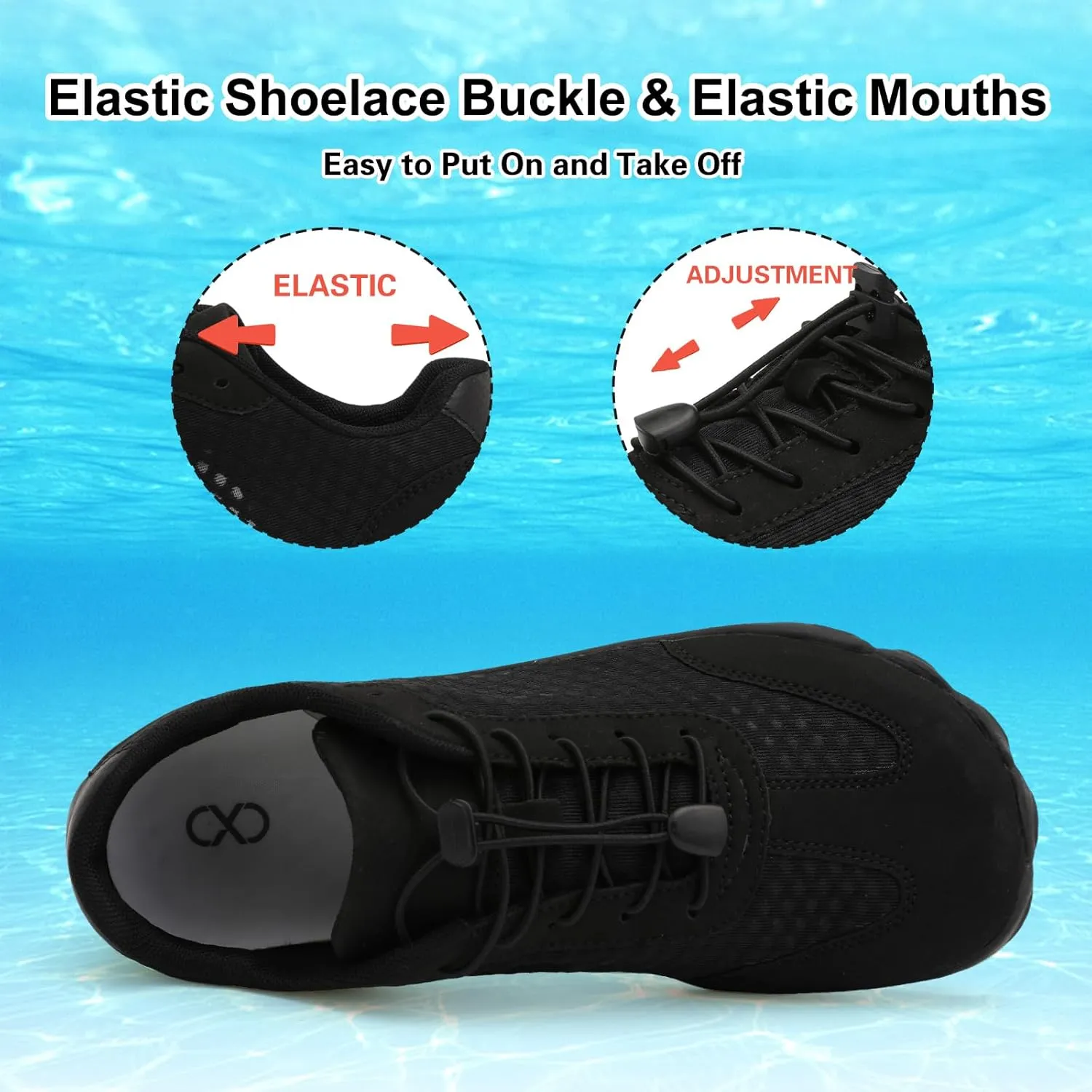 XIHALOOK Water Hiking Shoes for Women Men Barefoot Wide Toe Minimalist Shoes for Beach Swim River Pool Lake Surfing Training