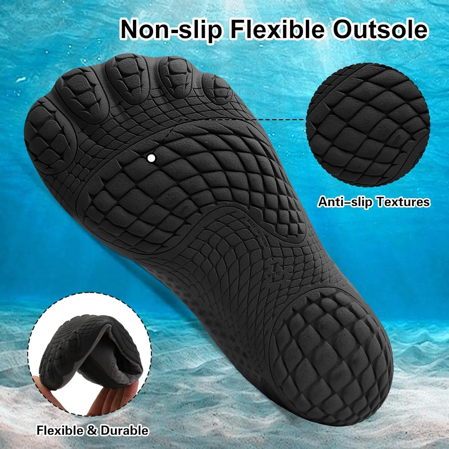XIHALOOK Water Hiking Shoes for Women Men Barefoot Wide Toe Minimalist Shoes for Beach Swim River Pool Lake Surfing Training