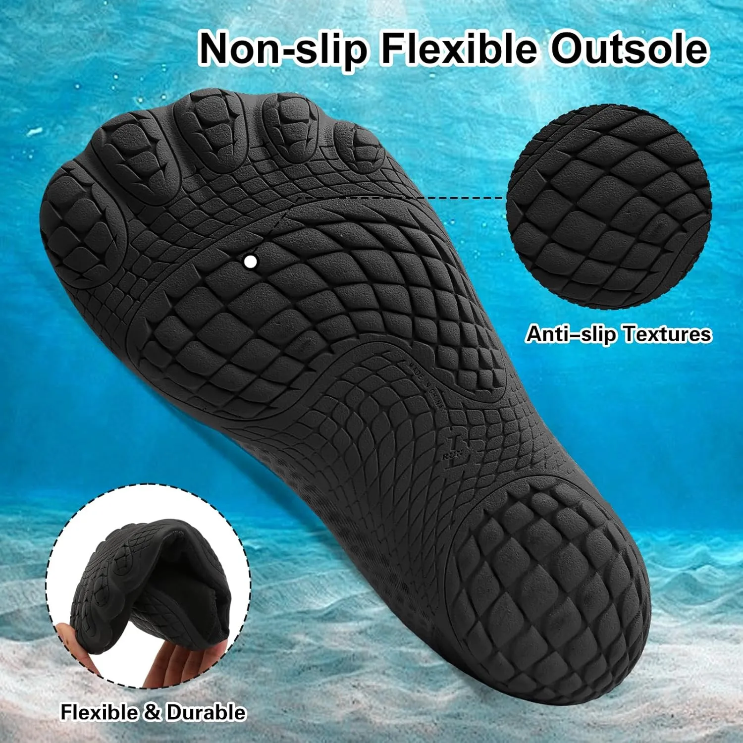 XIHALOOK Water Hiking Shoes for Women Men Barefoot Wide Toe Minimalist Shoes for Beach Swim River Pool Lake Surfing Training