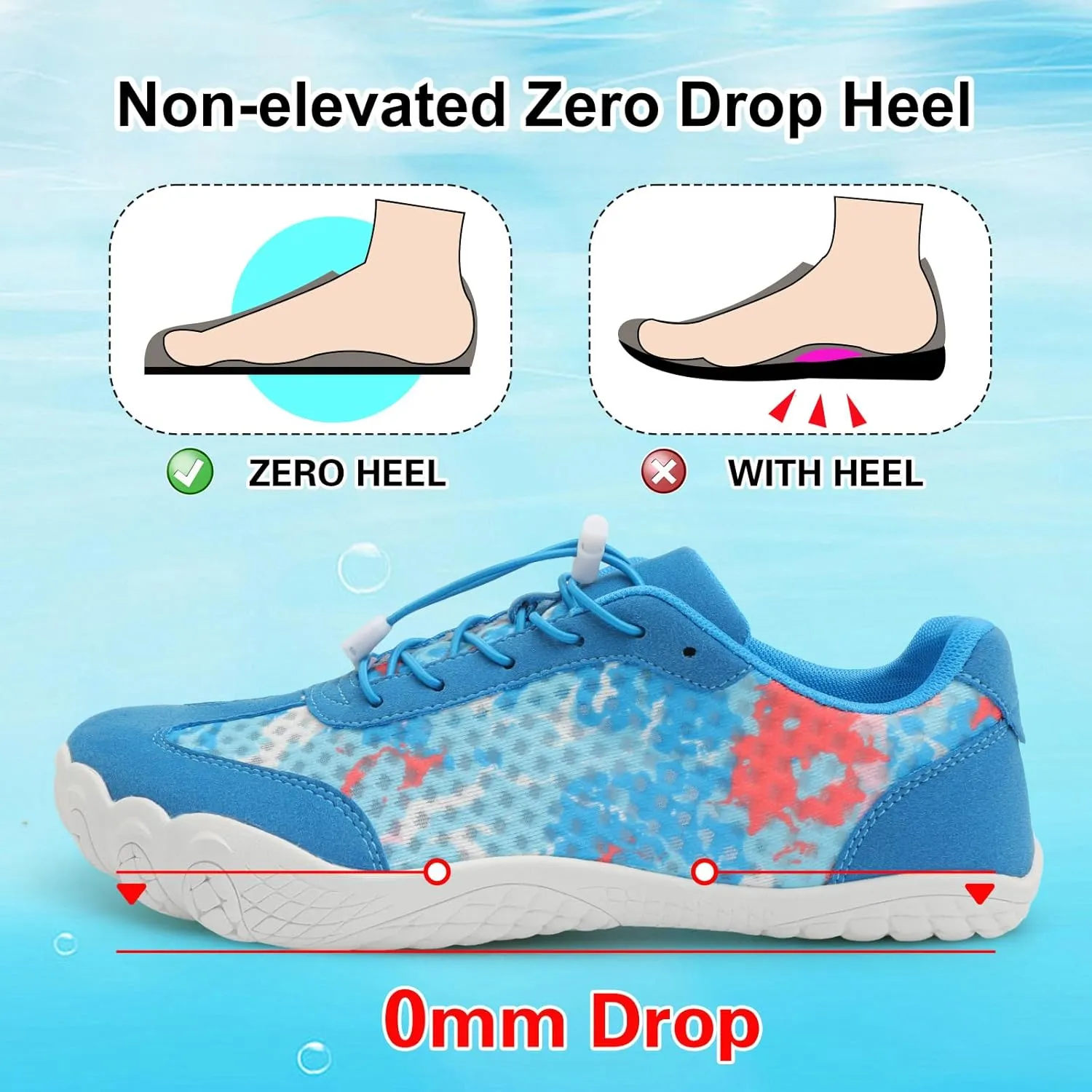 XIHALOOK Water Hiking Shoes for Women Men Barefoot Wide Toe Minimalist Shoes for Beach Swim River Pool Lake Surfing Training