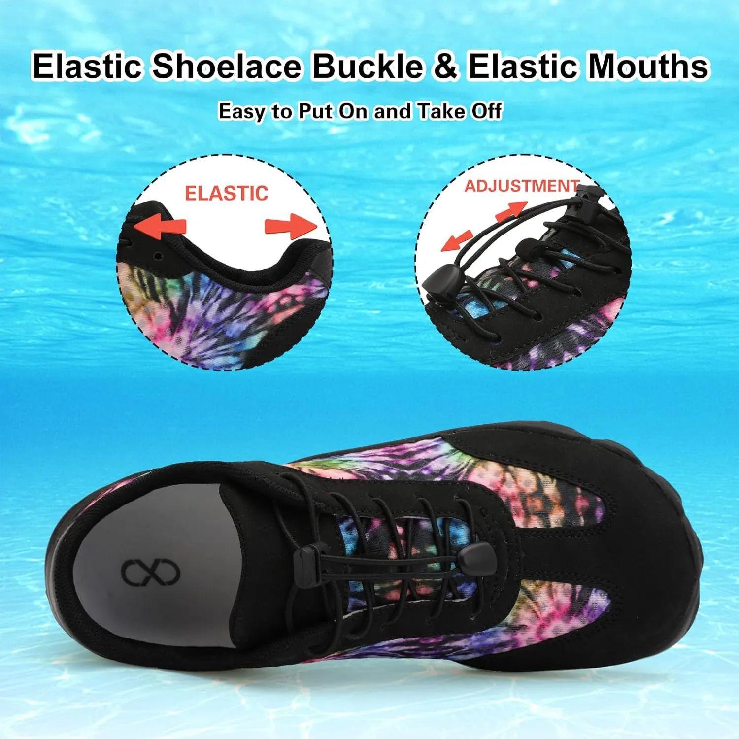 XIHALOOK Water Hiking Shoes for Women Men Barefoot Wide Toe Minimalist Shoes for Beach Swim River Pool Lake Surfing Training