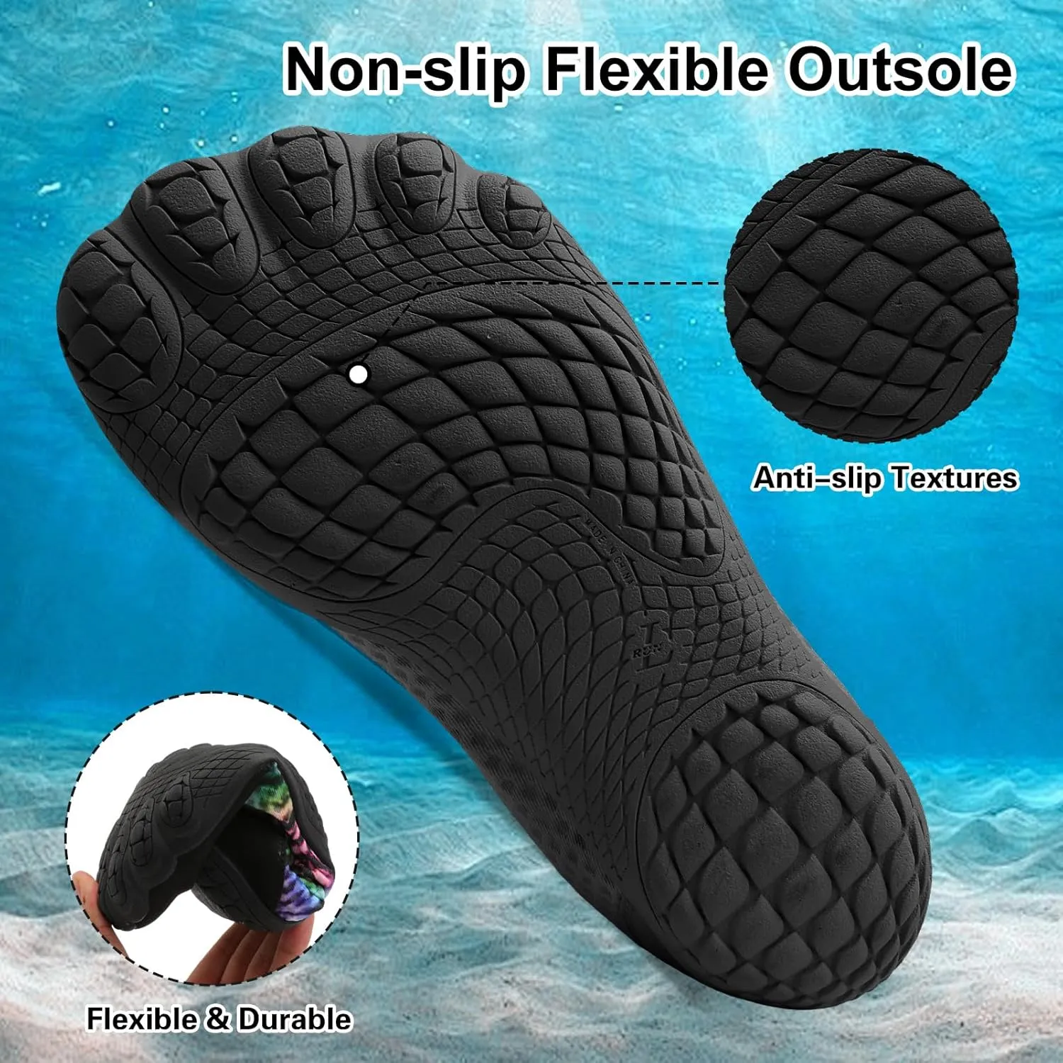 XIHALOOK Water Hiking Shoes for Women Men Barefoot Wide Toe Minimalist Shoes for Beach Swim River Pool Lake Surfing Training