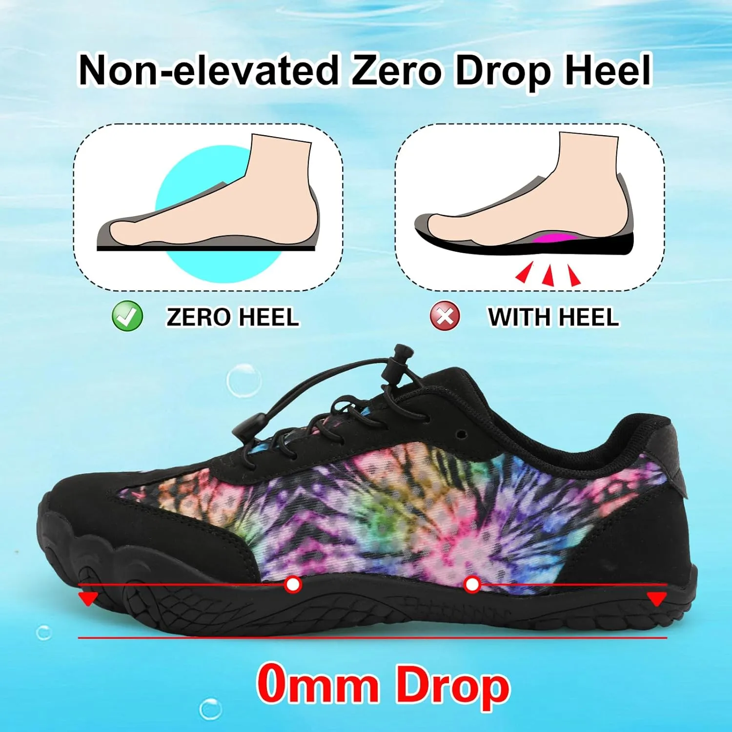 XIHALOOK Water Hiking Shoes for Women Men Barefoot Wide Toe Minimalist Shoes for Beach Swim River Pool Lake Surfing Training