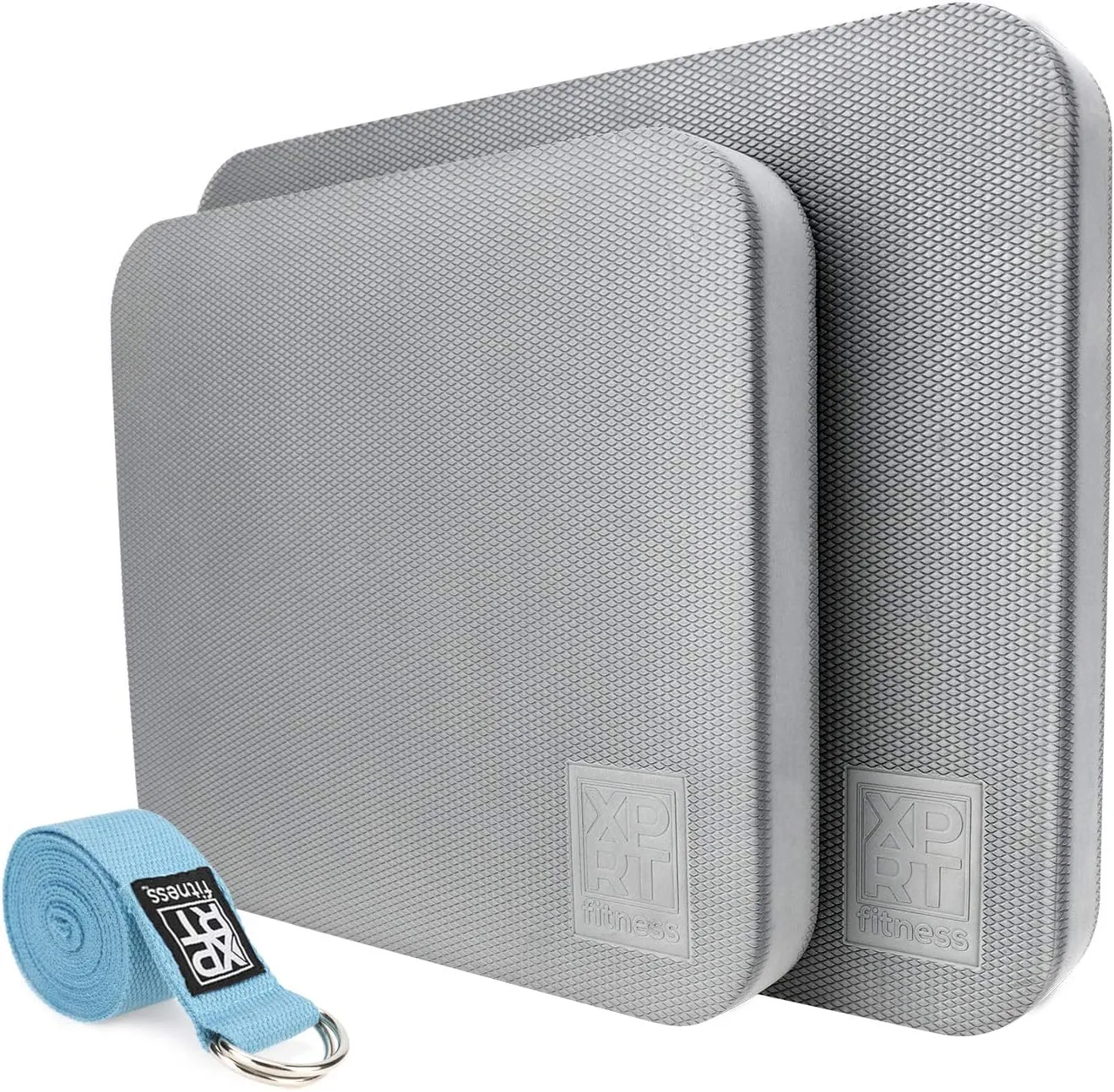 XPRT Fitness Non Slip Foam Exercise Mat with Free Yoga Strap