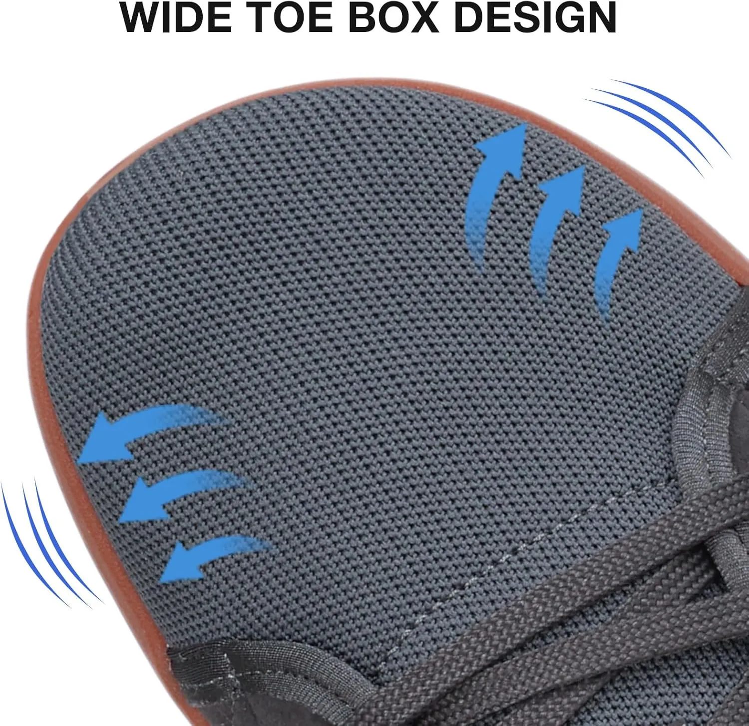 ZVC Barefoot Shoes Men Wide Toe Box Shoes Knitted Zero Drop Sole Sneakers for Mens Minimalist Footwear